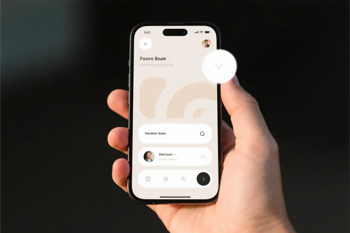 移动端清爽界面示意图